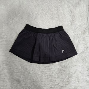 Black and Gray Striped Skirt